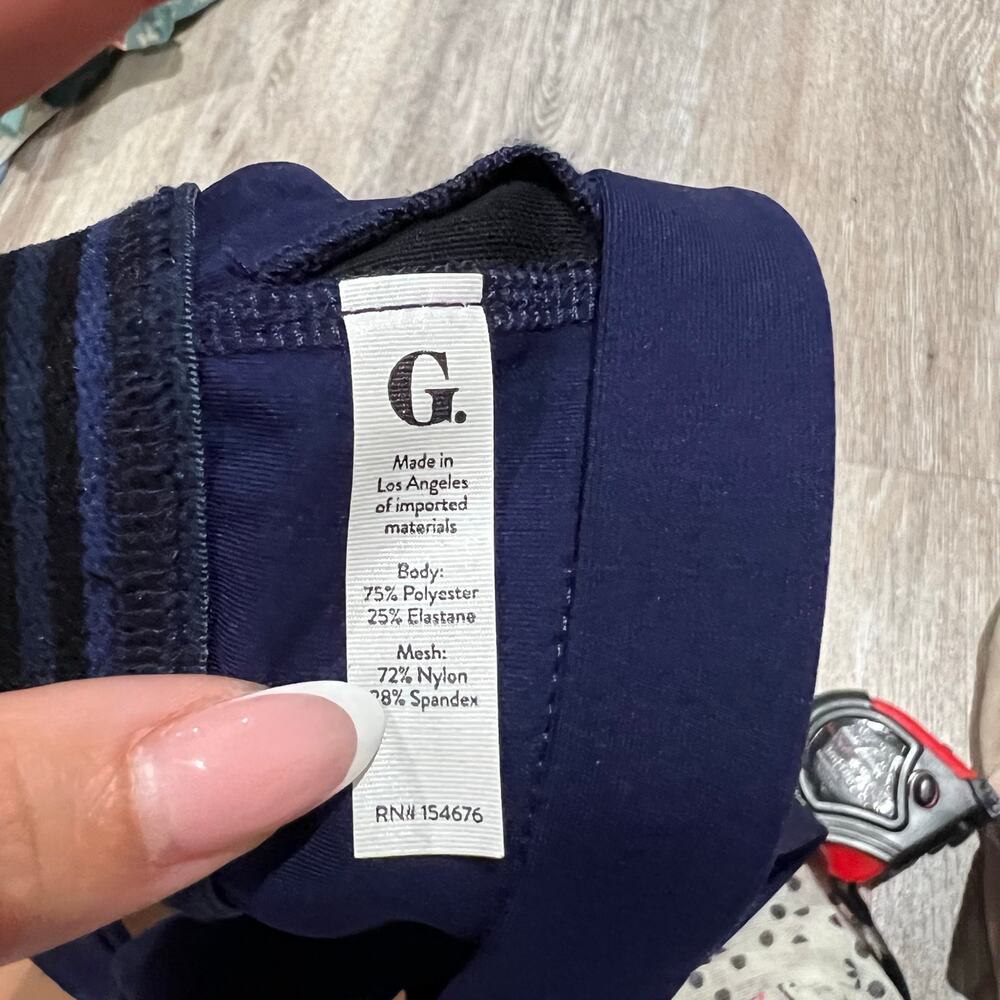 Goop G. Brand Bralette Sport Navy Blue Racerback Bra Size Medium - Picture 6 of 6